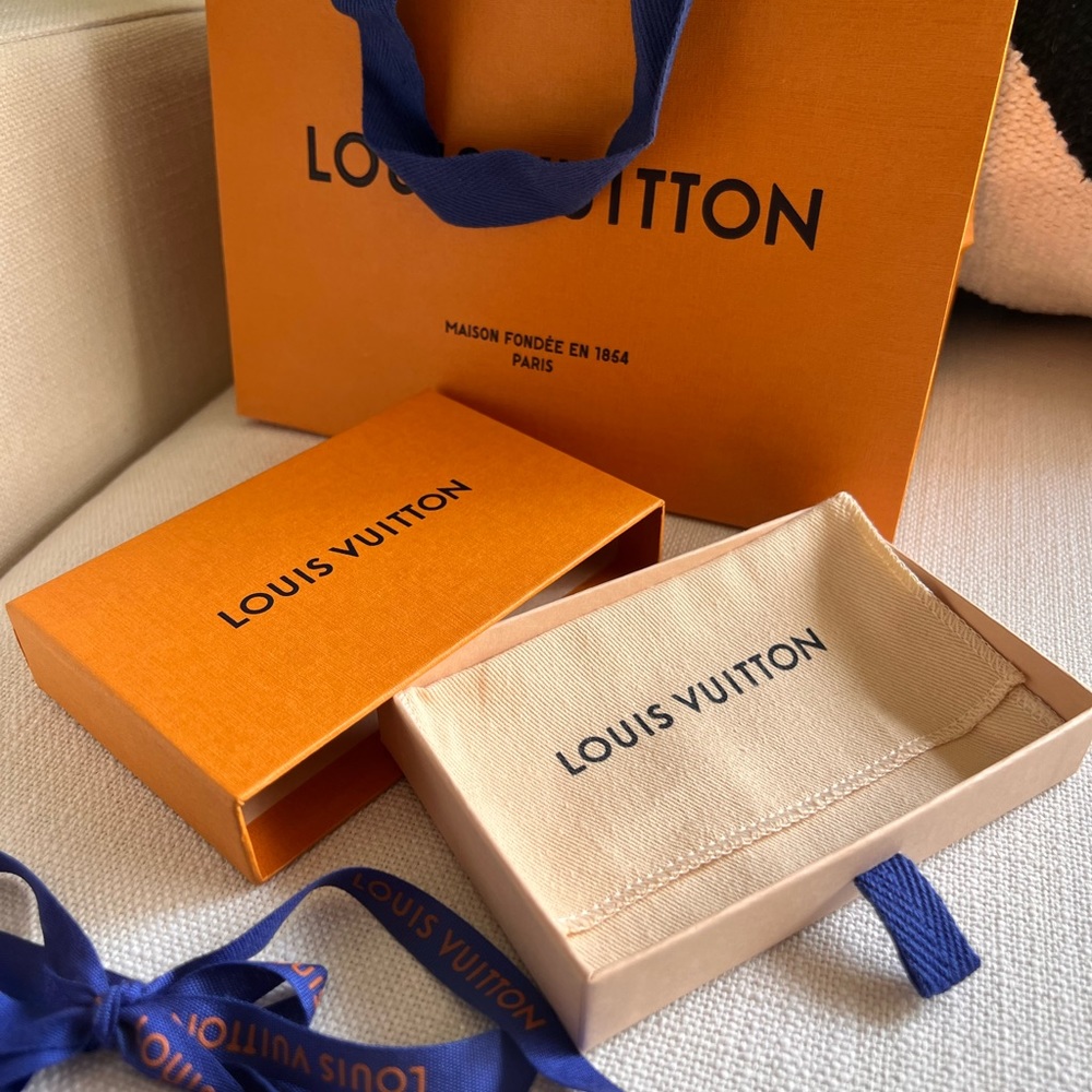 Authentic Louis Vuitton card case gift box and bag